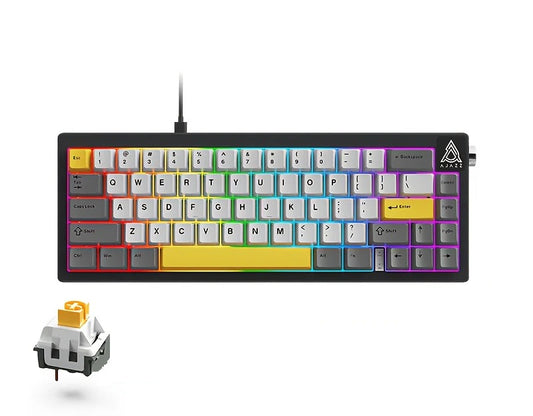 AJAZZ AK650 Wired 68-Key Compact Keyboard