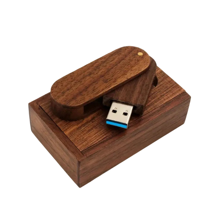 JASTER USB Drehbarer Holz-Flash-Laufwerk