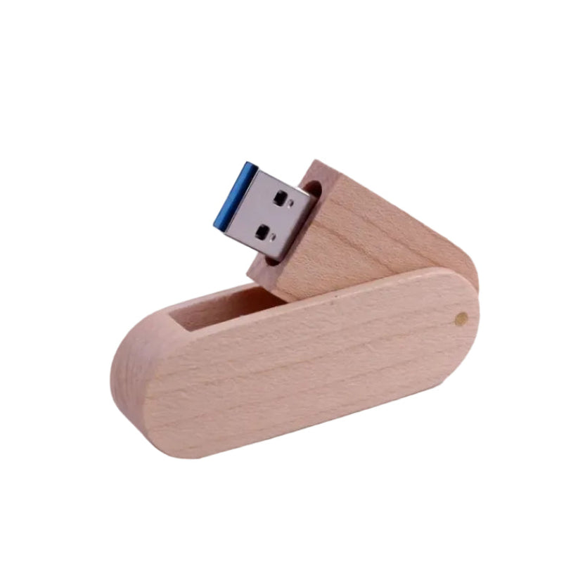 JASTER USB Drehbarer Holz-Flash-Laufwerk