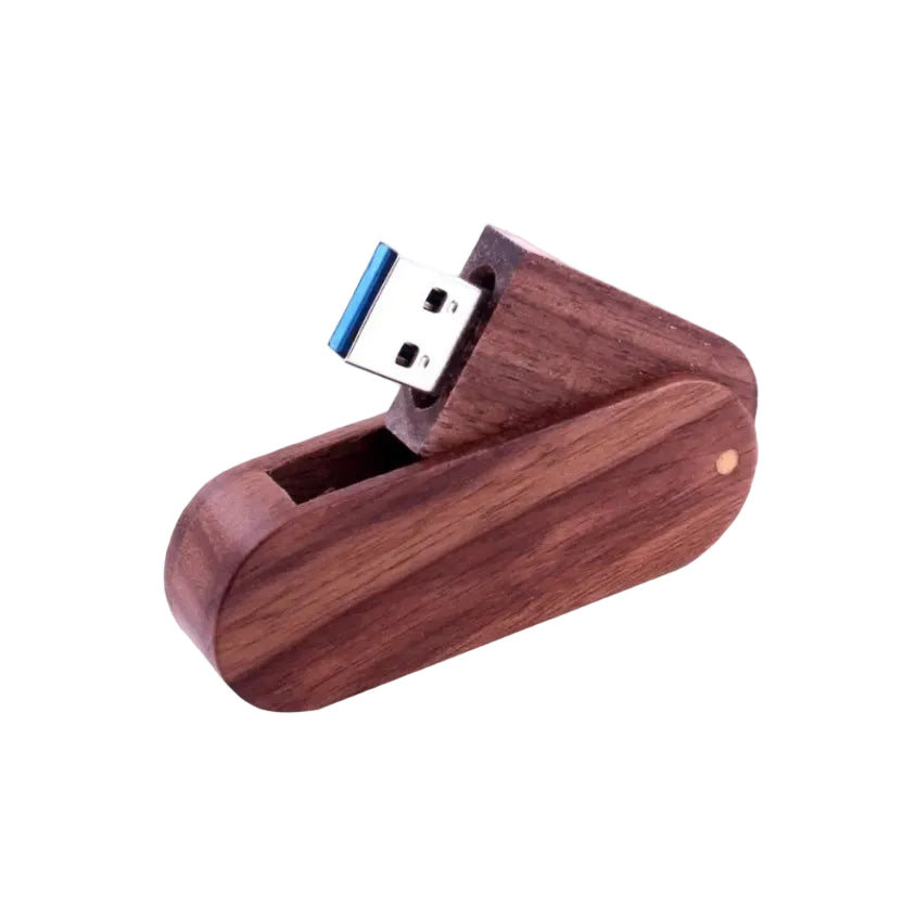 JASTER USB Drehbarer Holz-Flash-Laufwerk
