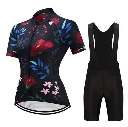 Cycling Kit - Black Flower