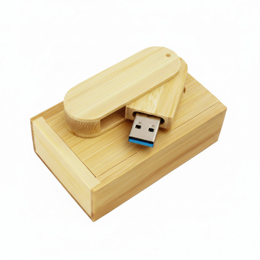 JASTER USB Drehbarer Holz-Flash-Laufwerk