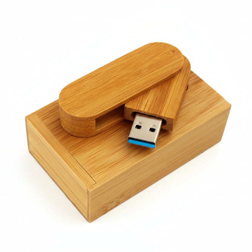 JASTER USB Drehbarer Holz-Flash-Laufwerk