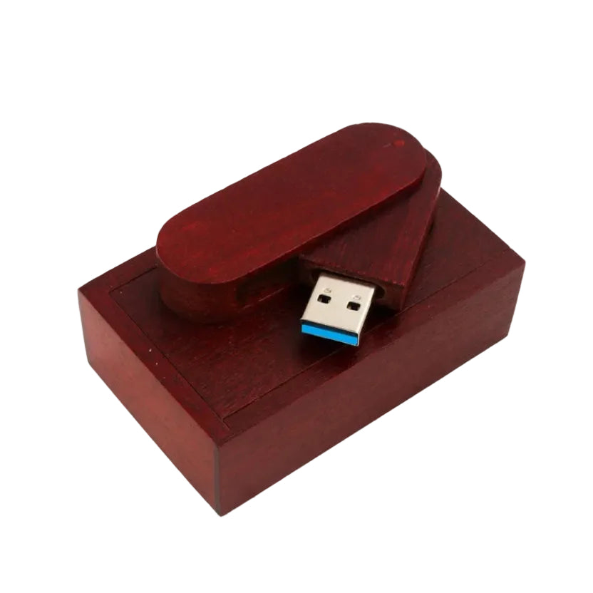 JASTER USB Drehbarer Holz-Flash-Laufwerk