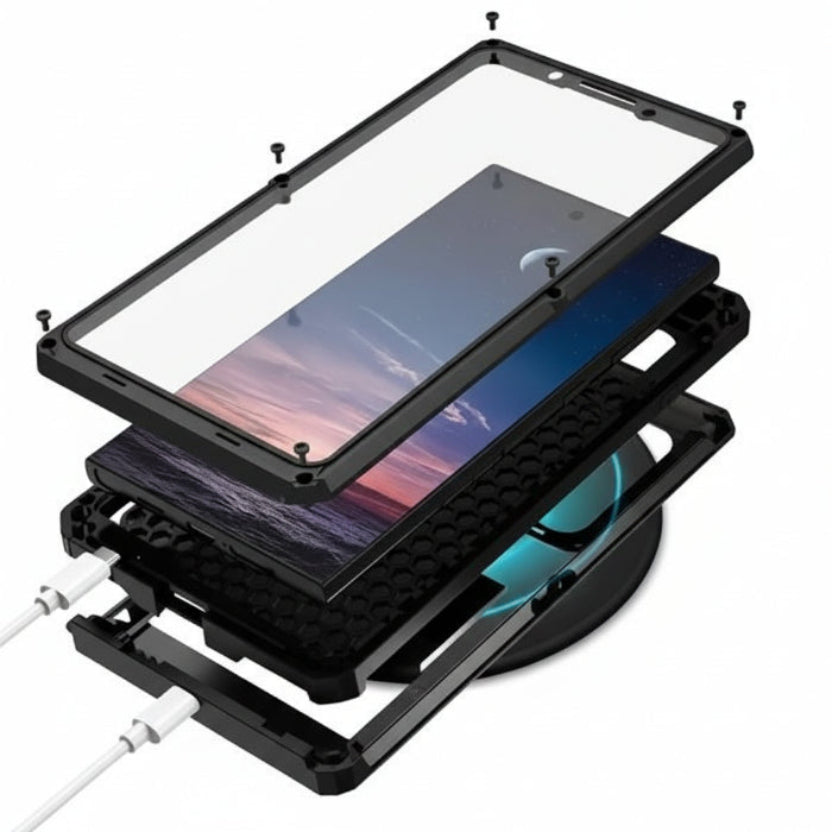 Coque de téléphone en métal aluminium anti-chute inclusive