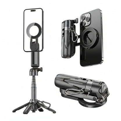 Trépied magnétique portable pour téléphone portable, perche à selfie