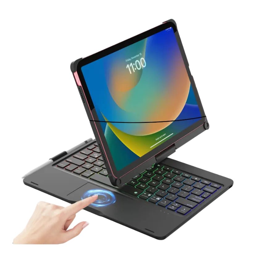 Backlit Keyboard Case with Trackpad & 360° Swivel - #audiodevices - #datacarriers - #flashdrive -