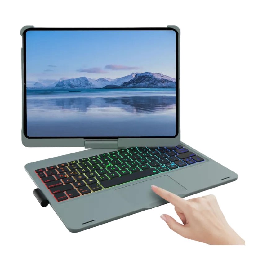 Backlit Keyboard Case with Trackpad & 360° Swivel - #audiodevices - #datacarriers - #flashdrive -