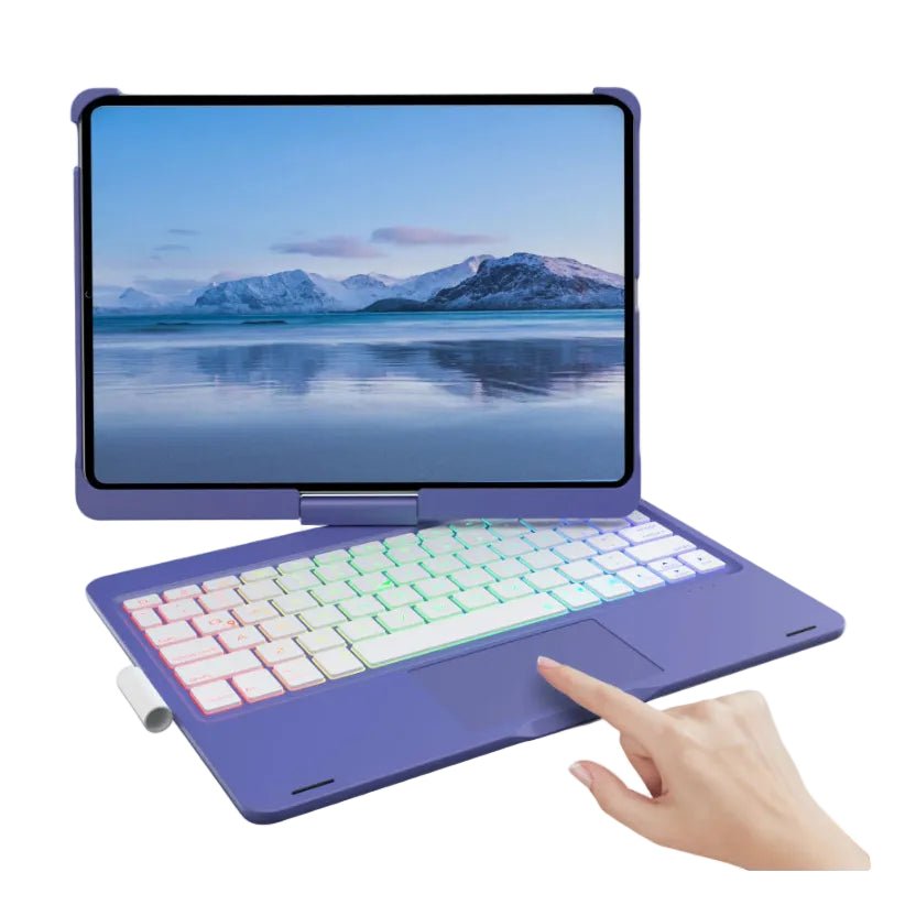 Backlit Keyboard Case with Trackpad & 360° Swivel - #audiodevices - #datacarriers - #flashdrive -
