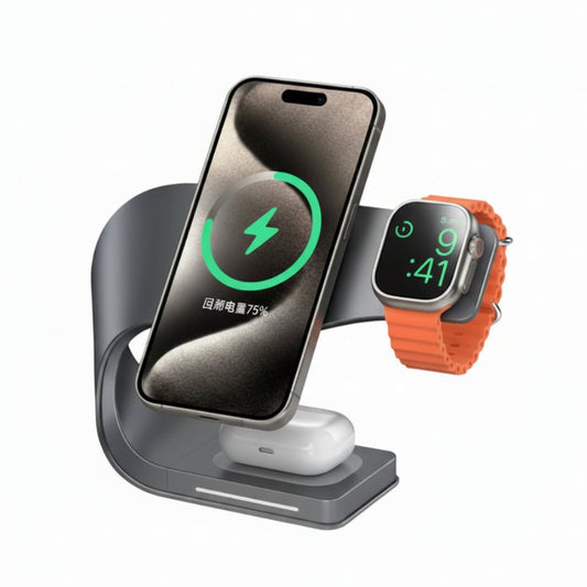 CrownQu 4 in 1 Wireless 15W Fast Charging Station Stand - #audiodevices - #datacarriers - #flashdrive