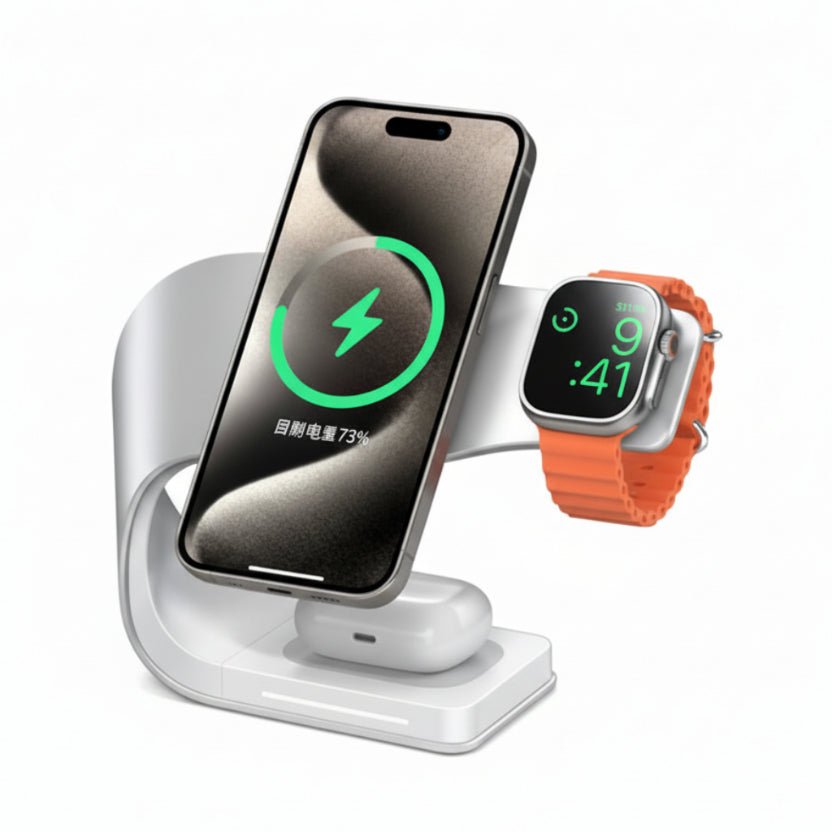 CrownQu 4 in 1 Wireless 15W Fast Charging Station Stand - #audiodevices - #datacarriers - #flashdrive