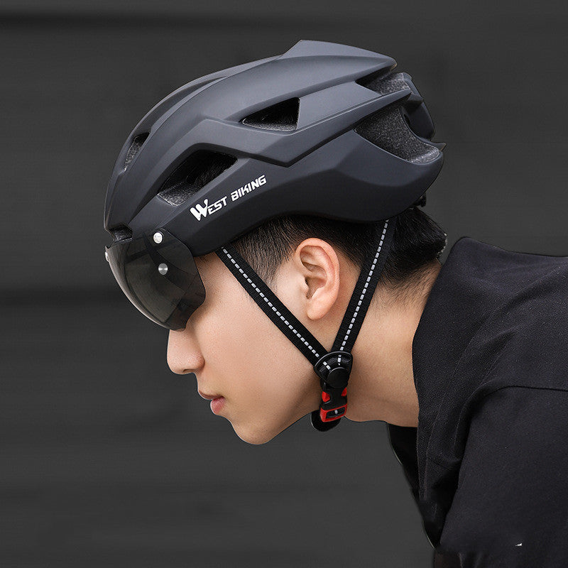 WEST BIKING Cycling Helmet with Goggles