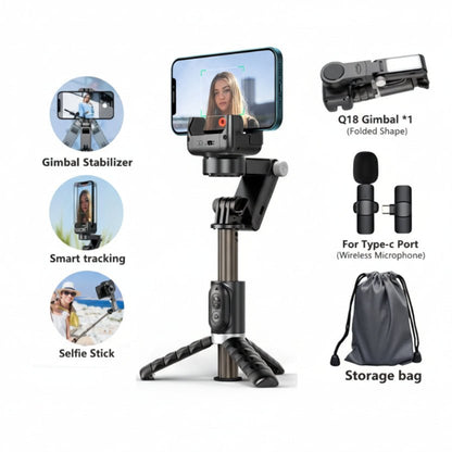 Q18 Mode Gimbal Stabilizer Selfie Stick - ★Mobile Technology Business Shop★ - audiodevices - datacarriers - flashdrive - 