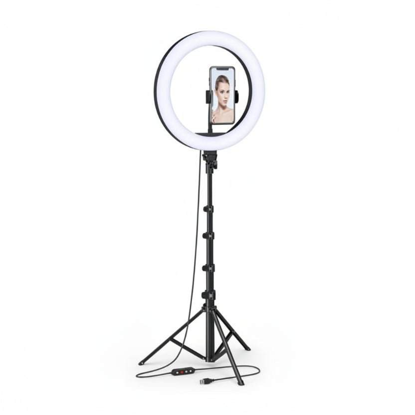 Selfie Ring Light with Adjustable Tripod Stand - #audiodevices - #datacarriers - #flashdrive -